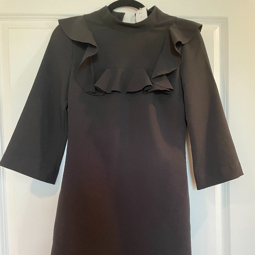 NWT Banana Republic Black Ruffle Dress
